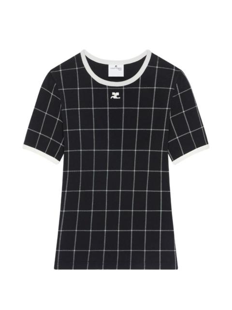 courrèges contrast-trim T-shirt