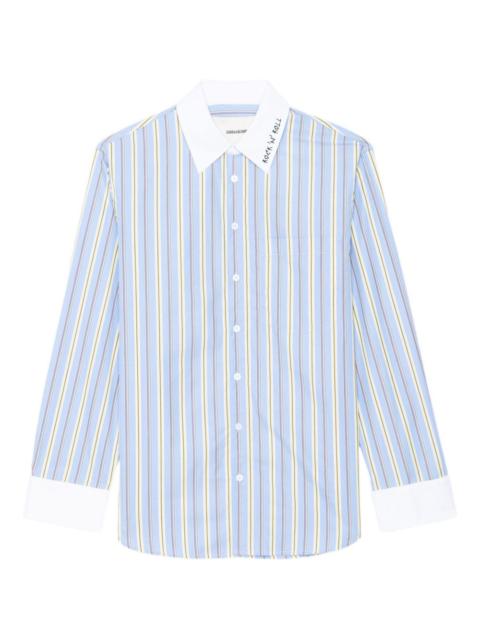 Zadig & Voltaire striped cuff shirt
