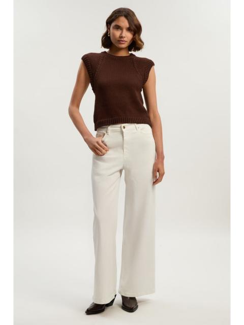 KAREN MILLEN Stretch Denim Wide Leg Jean