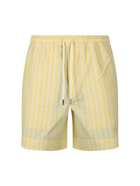 Maison Kitsuné light yellow cotton shorts