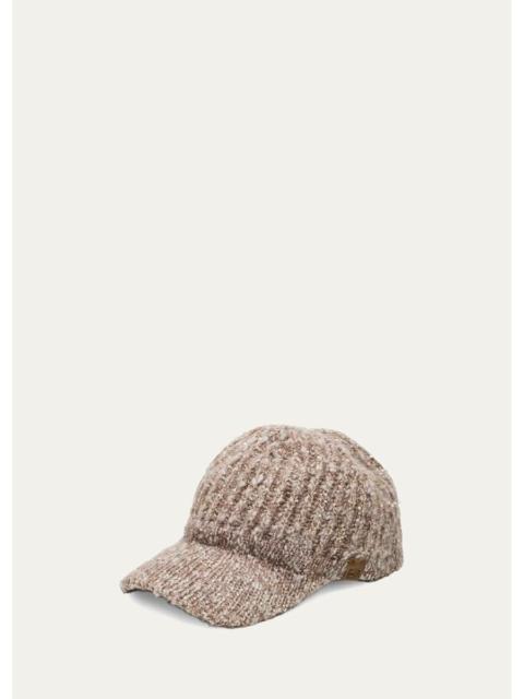 Brunello Cucinelli Cappello Sequined Rib-Knit Baseball Cap