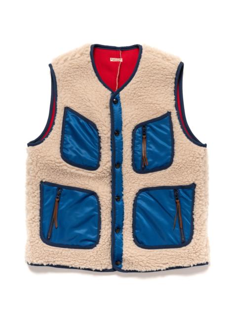 Kapital BONDING FLEECE BEACH VEST ECRU