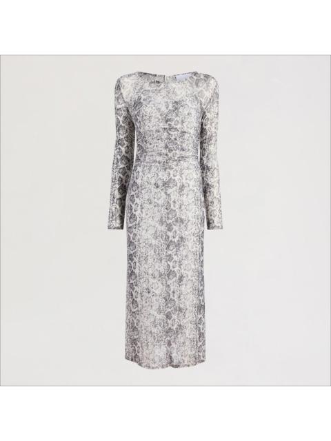 Sam Edelman Snakeskin Rushed Maxi Dress