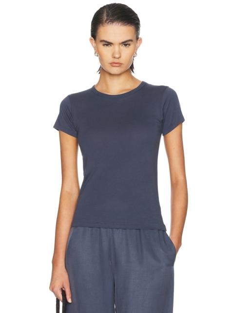 ÉTERNE Fitted Crewneck Cotton Modal Short Sleeve T-Shirt