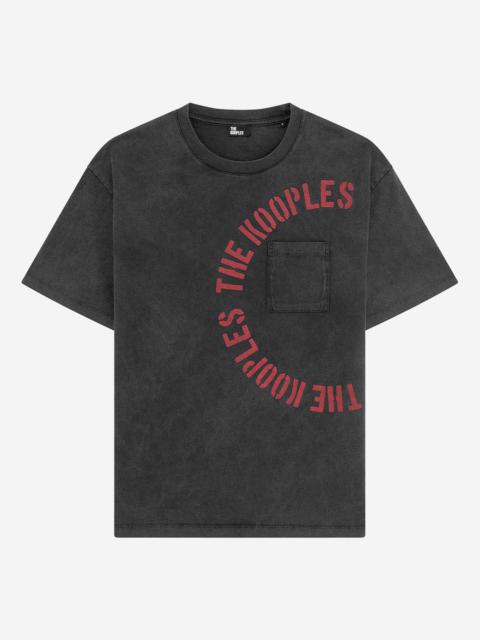 The Kooples T-SHIRT WITH GREY SCREEN PRINT