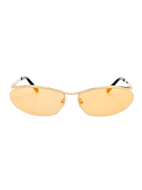 LINDA FARROW Charlotte Sunglasses in Yellow Gold