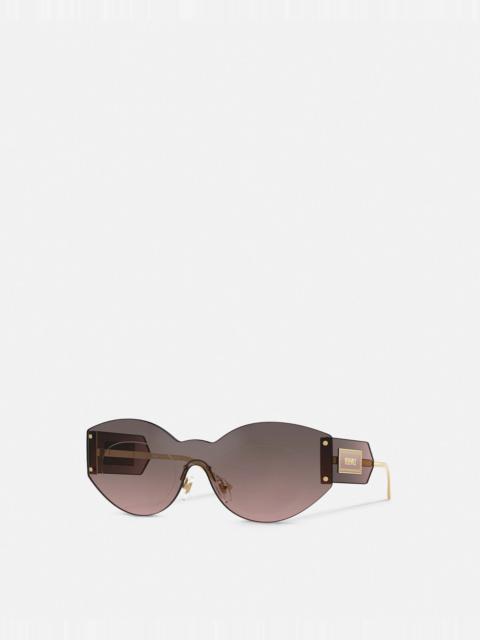 Damier Plaque Shield Sunglasses