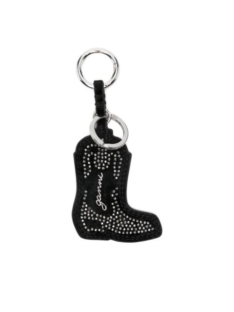 GANNI boot-shape keyring