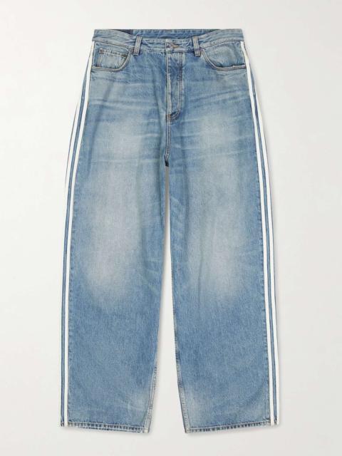 BALENCIAGA + adidas Straight-Leg Striped Jeans