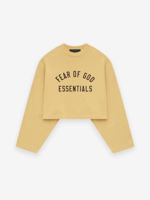 ESSENTIALS Womens Tri-Blend Cropped Longsleeve Shirt