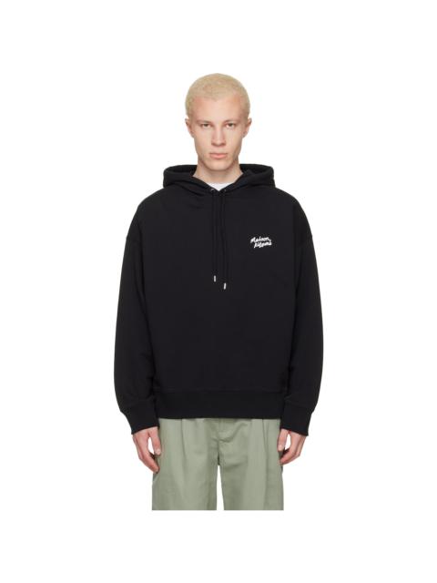 Maison Kitsuné Black 'Maison Kitsuné' Handwriting Oversize Hoodie