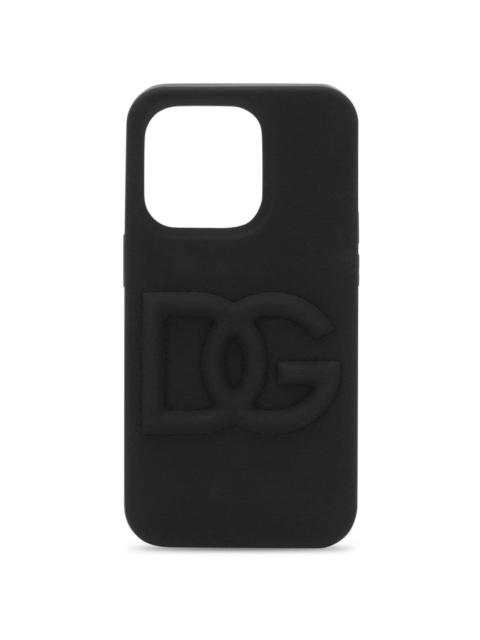 logo-embossed rubber iPhone 14 Pro case