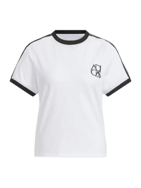 adidas (WMNS) adidas Dance T-Shirt 'White Black' JY7627