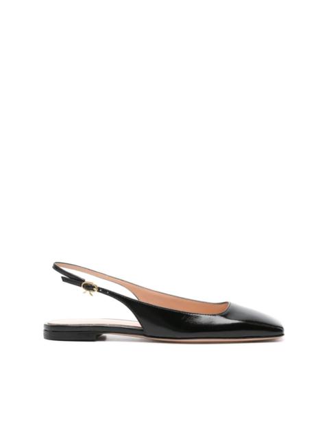 Gianvito Rossi square-toe slingback ballerina shoes