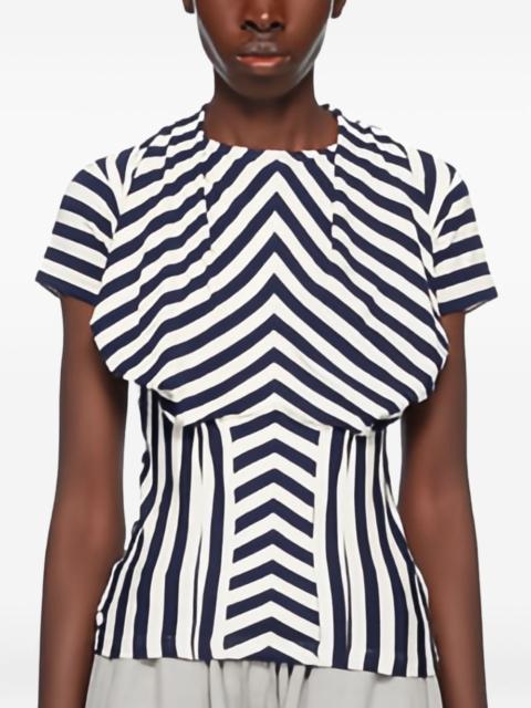 pushBUTTON striped corset top