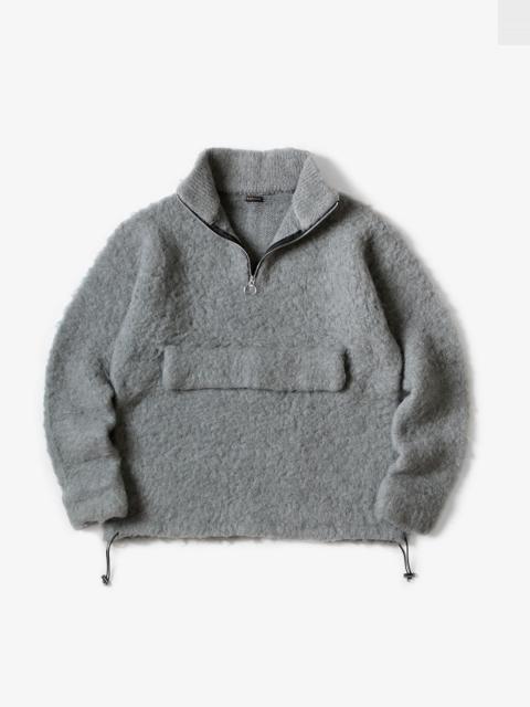 Kapital 5G Mohair Half ZIP Anorak - Grey