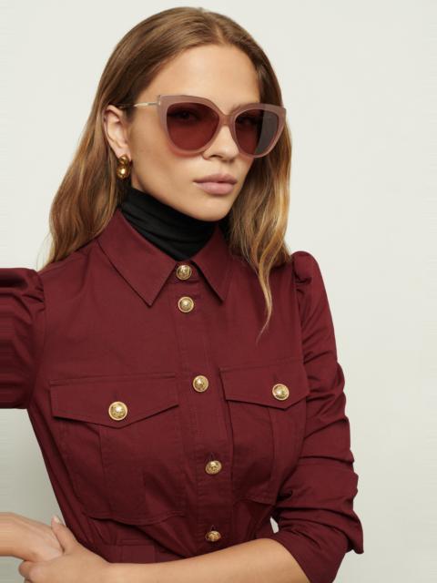 DEREK LAM 10 CROSBY CAMPBELL CAT EYE OVERSIZED SUNGLASSES