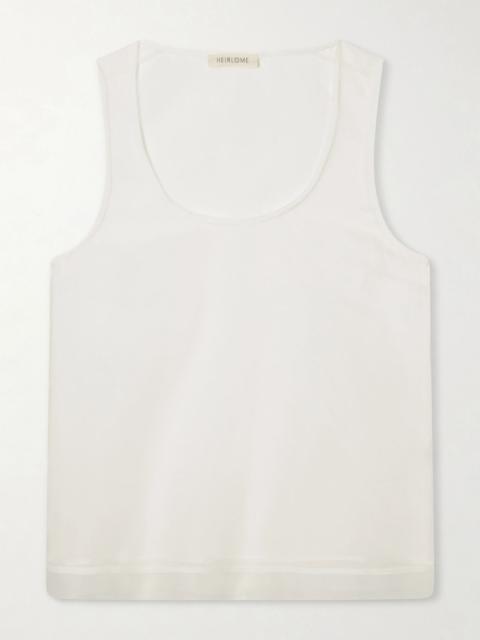 HEIRLOME Elaine silk-organza tank top Ivory