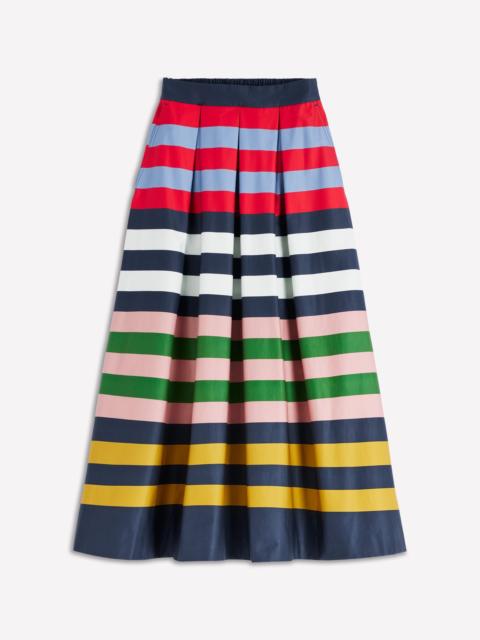 BODEN Verity Sateen Skirt-Multi Stripe