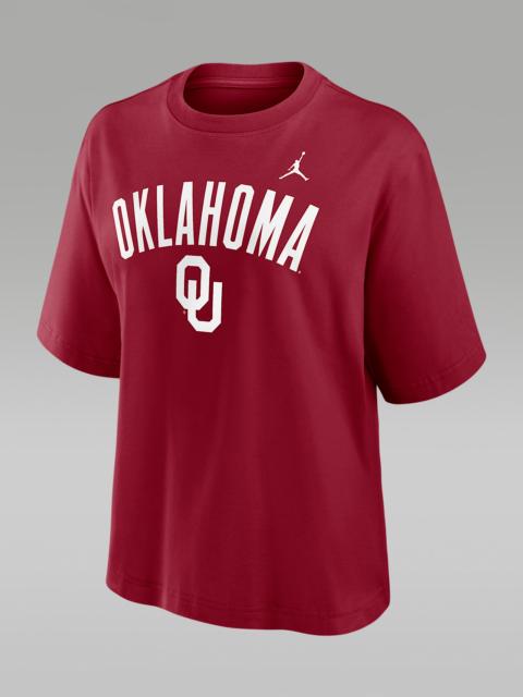 Jordan Oklahoma Arch Over Logo Boxy Women's Jordan Brand College T-Shirt