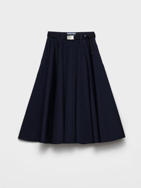Prada Poplin midi-skirt