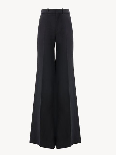 Chloé HIGH-RISE FLARED PANTS IN LINEN CRÊPE