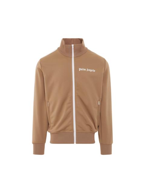 Palm Angels PA Classic Track Jacket in Beige/White