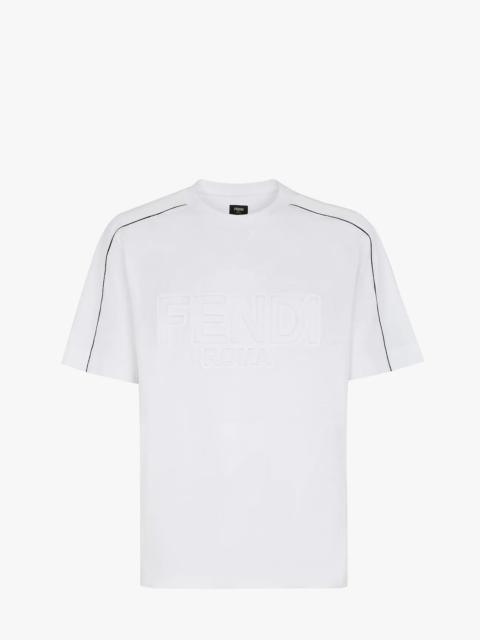 FENDI White cotton T-shirt