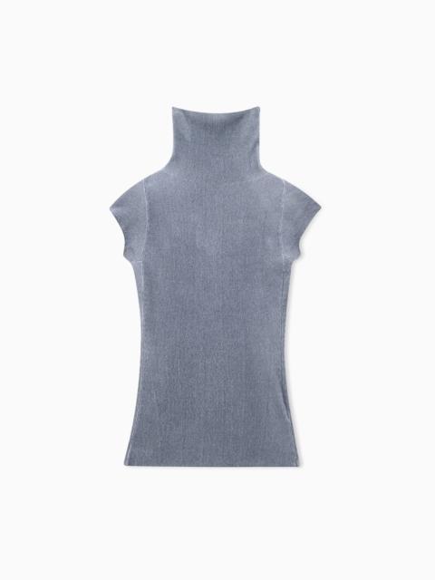 GIORGIO ARMANI SWEATER SLIM FIT CUP SLEEVE TURTLENECK ENGLISH RIBBED VISCOSE