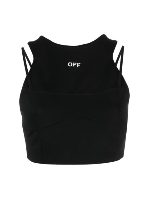 Off-White ring-detail cropped tank top