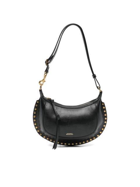 Isabel Marant Oskan lizard-effect studded shoulder  bag
