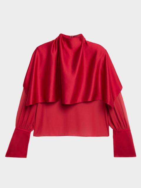 Thom Browne Cable Pointelle Knit V-Neck Cardigan