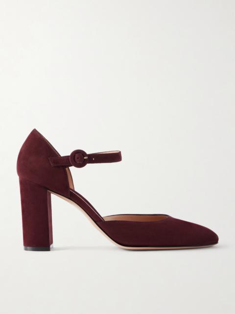 Gianvito Rossi 85 Suede Mary Jane Pumps