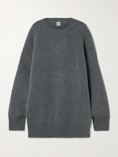 Oversized wool-blend sweater Gray