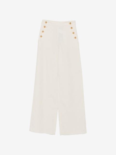 Max Mara button-detail wide-leg trousers