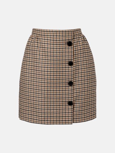 Valentino Houndstooth virgin wool miniskirt