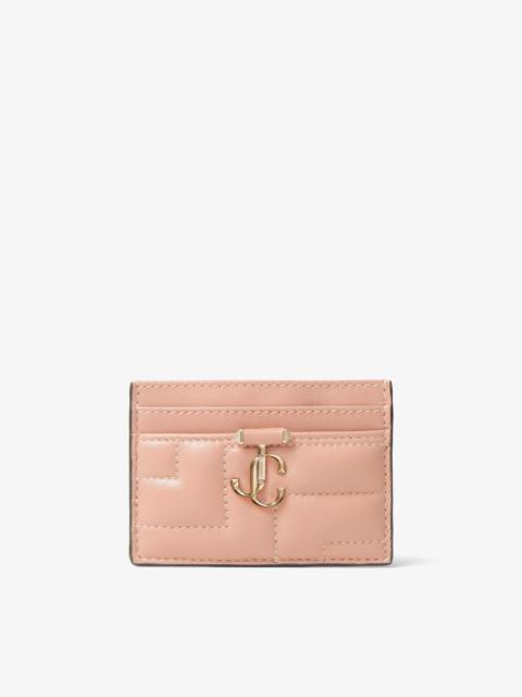 JIMMY CHOO Umika Avenue
Ballet Pink Quilted Nappa Leather Card Holder with JC Emblem
