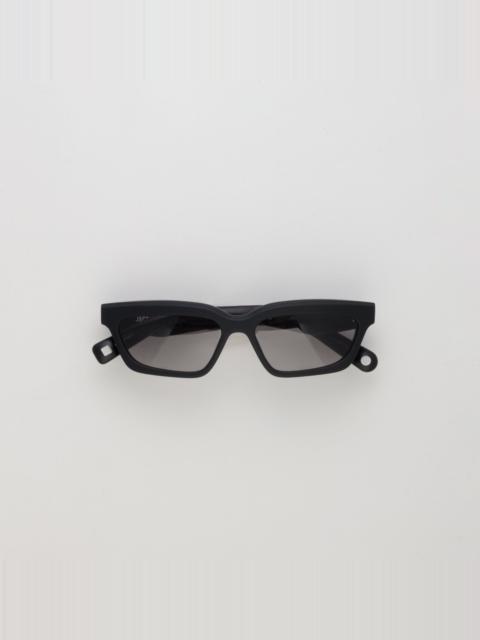 JACQUEMUS Salon Angular Sunglasses in Matt Black