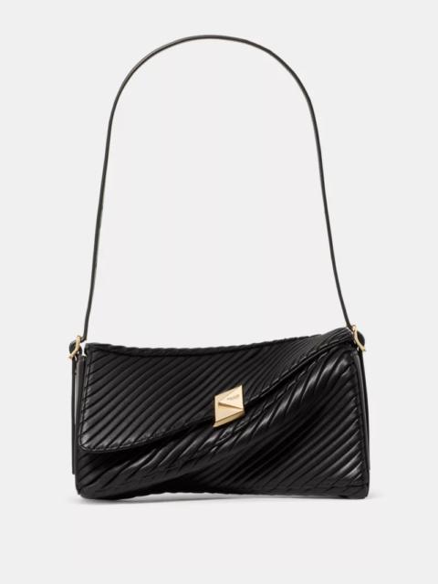 kate spade Deco Pleated Twisted Flap Shoulder Bag