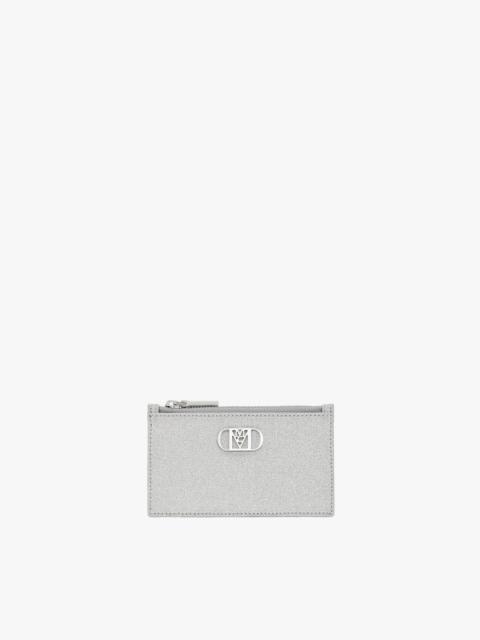 MCM Mode Travia Zip Card Case in Glitter Leather