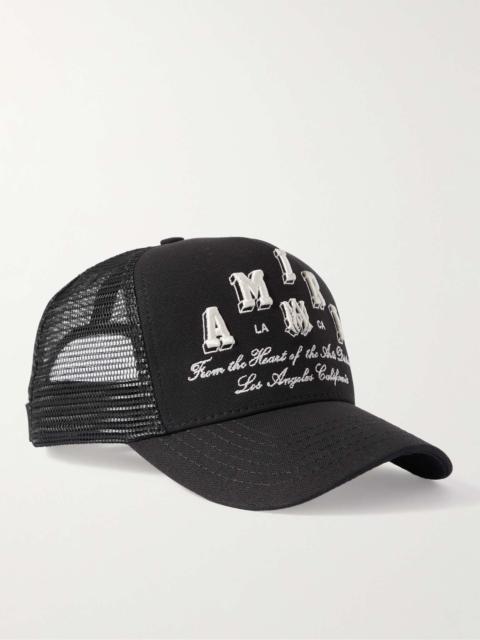 AMIRI Logo-Embroidered Cotton-Canvas and Mesh Trucker Hat