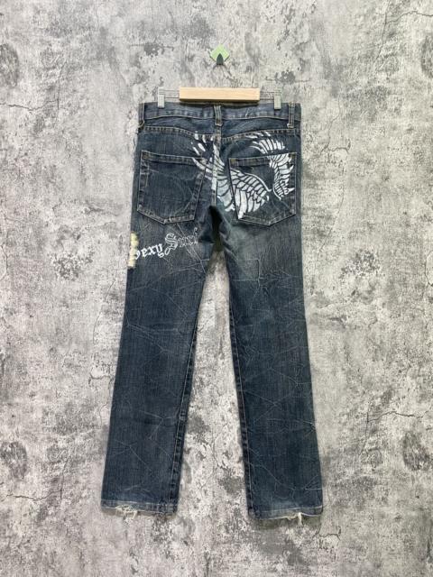 Other brands Designer × Japanese Brand - Japanese K.U.I Distressed Wing Design Denim
