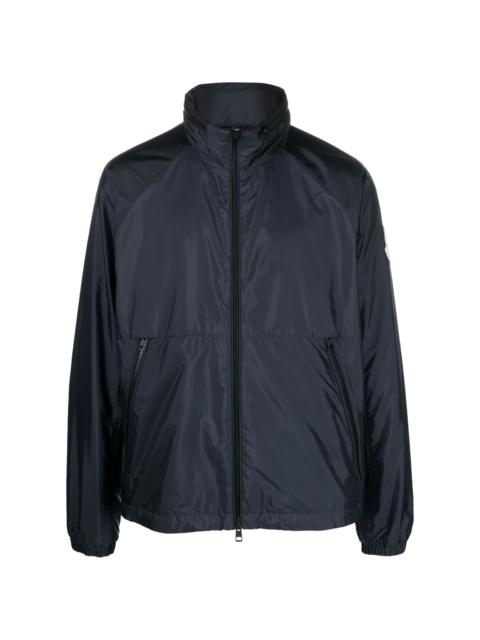 hooded zip-front jacket