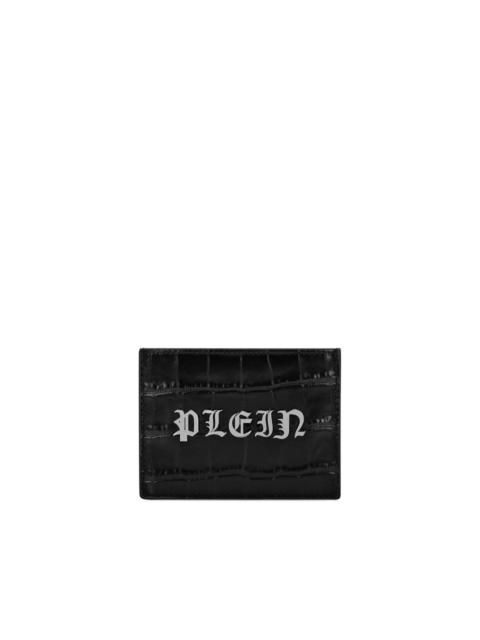 PHILIPP PLEIN Gothic Plein crocodile-embossed cardholder