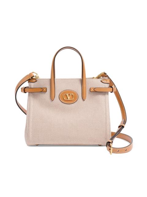 Valentino Women's Antibes Small Shopping Top-Handle Bag in Canvas - Natural