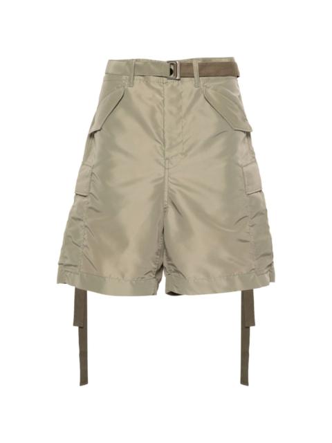 gabardine cargo shorts