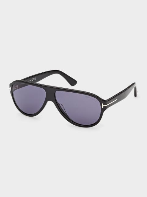 TOM FORD Men's Samuele 02 61mm Acetate Aviator Sunglasses
