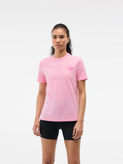 HOKA Women's Motion Party CTN SS Tee Shirt in Bubble Gum