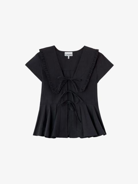 GANNI BLOUSE IN COTTON POPLIN