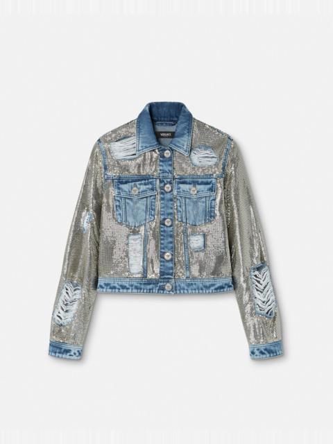 Metal Mesh Denim Jacket